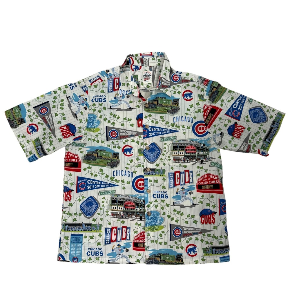 Reyn Spooner Chicago Cubs MLB Aloha Shirt Mens XL Wrigley Field Baseball Cotton